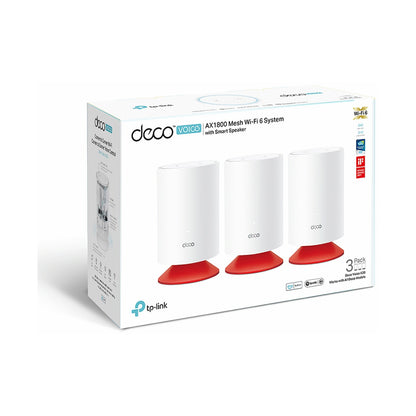 TP-Link Deco VOICEX20 (3-Pack) AX1800 Whole Home Mesh Wi-Fi 6 System with Smart Speaker