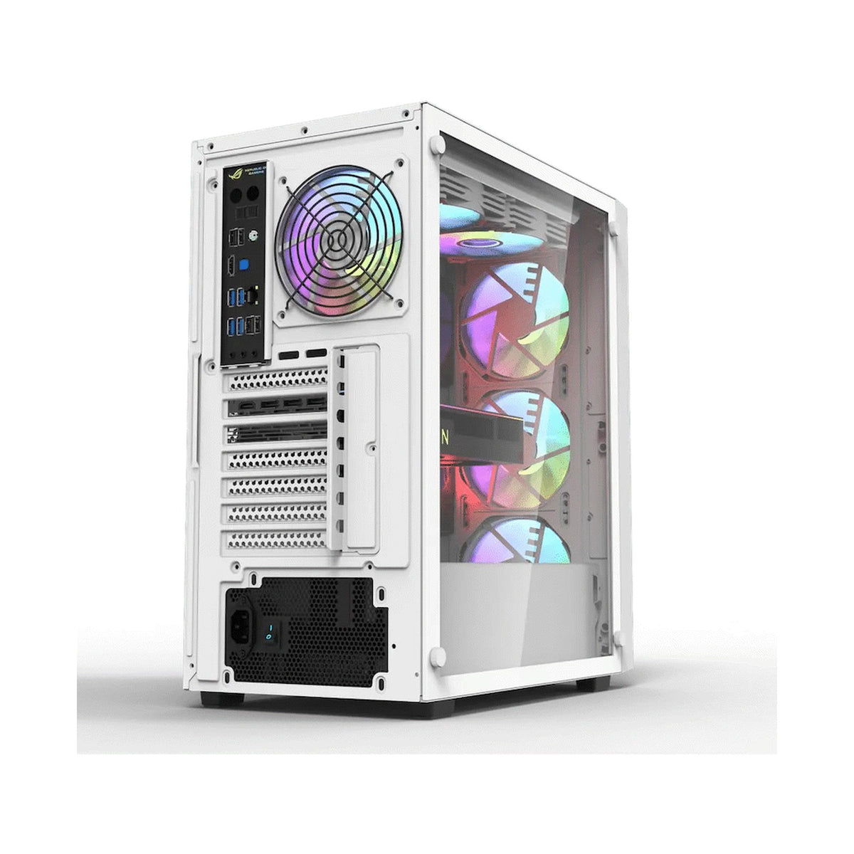 darkFlash Computer Case DK260 Air White (with 4 ARGB Fans)