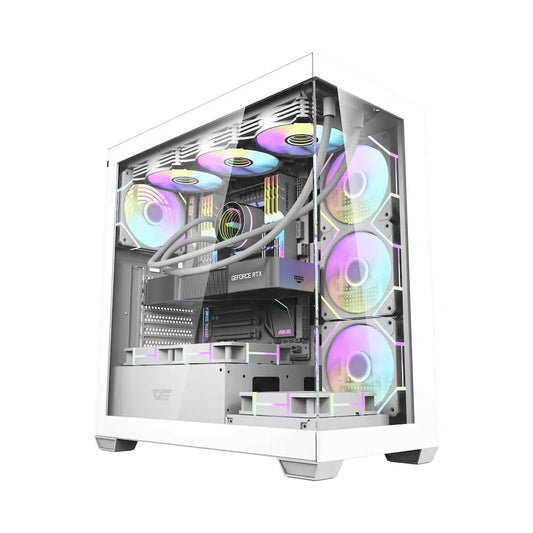 darkFlash DS900 ATX Computer Case - White