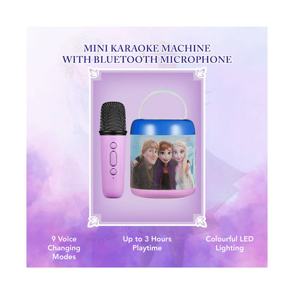 Disney Frozen Cylinder Karaoke Speaker with Bluetooth Microphone