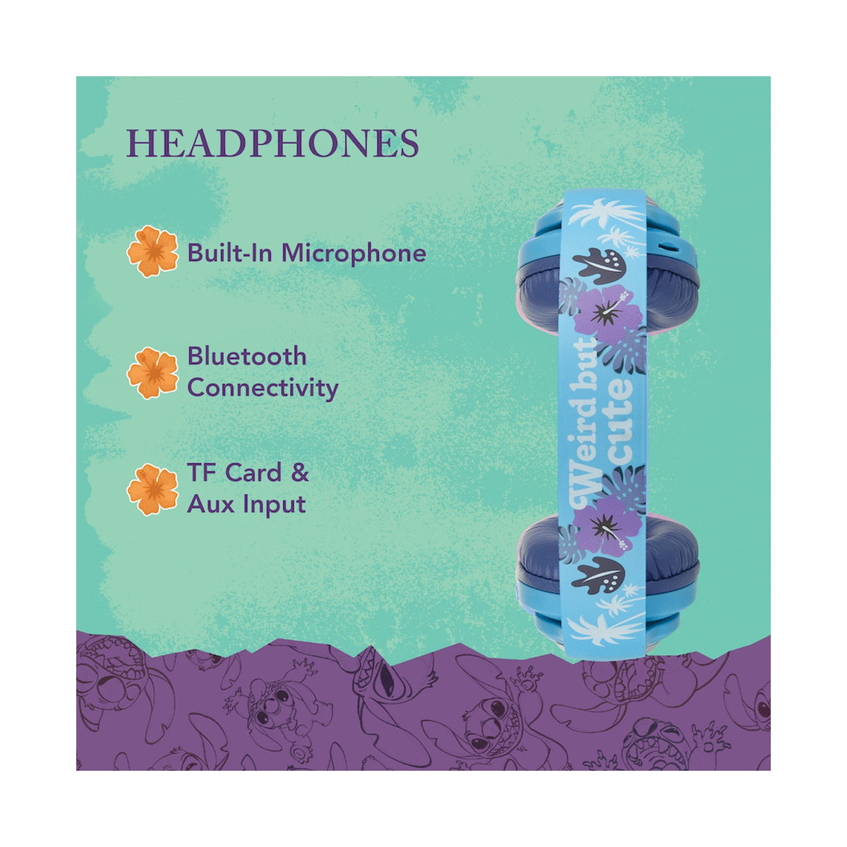 Disney Stitch 3D Bluetooth Headphones