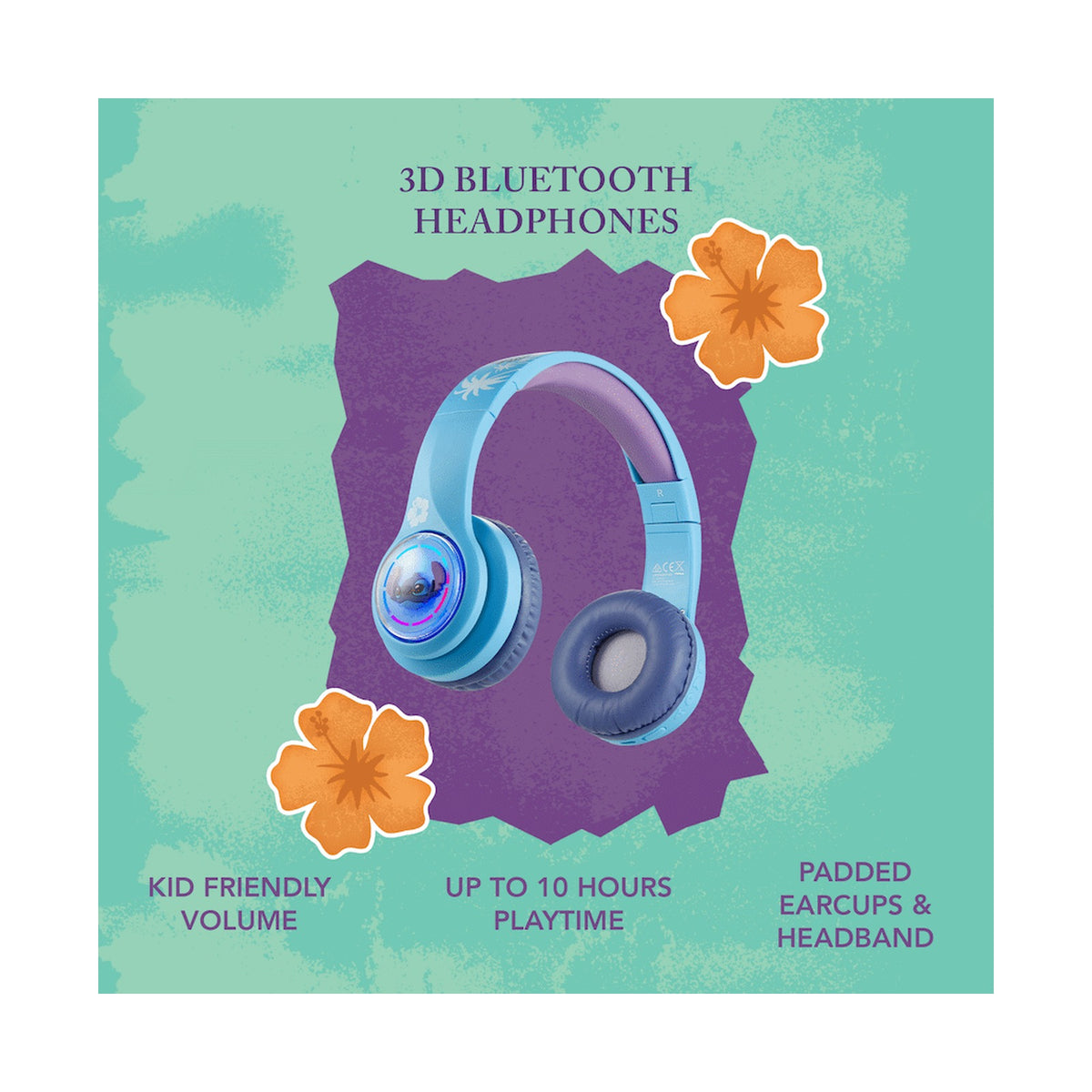 Disney Stitch 3D Bluetooth Headphones