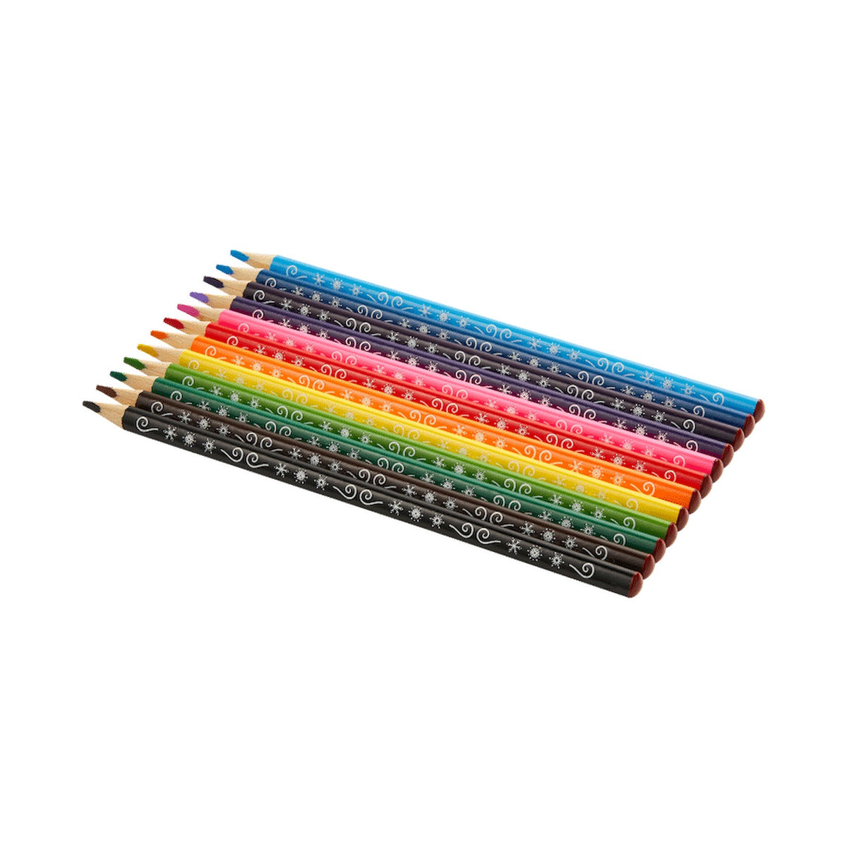 Frozen 12 Colour Pencils Triangular - Multi