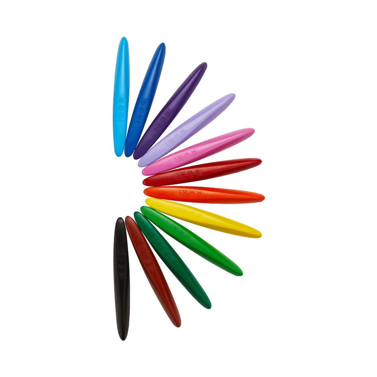 Frozen 12 Plastic Crayons Twin tip Triangular Multi