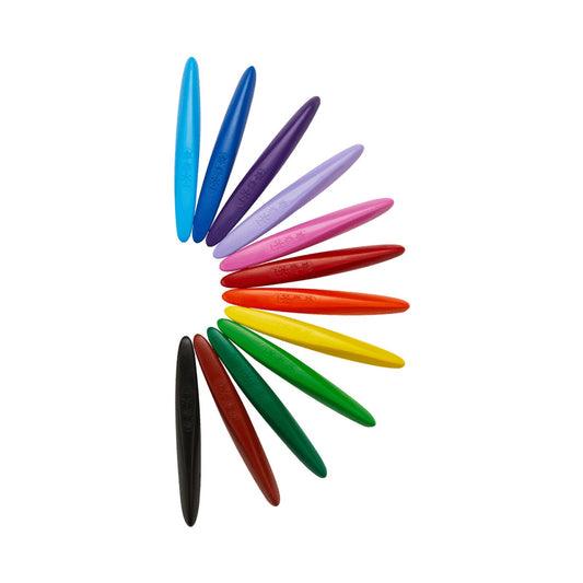 Frozen 12 Plastic Crayons Twin tip Triangular Multi
