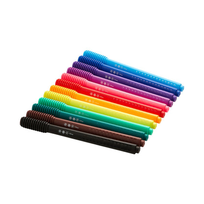Frozen 12 Capfix Connectable Fibre Markers - Multi