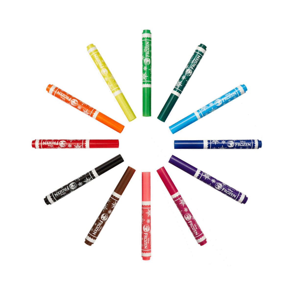 Frozen 12 Jumbo Fibre Markers Multi