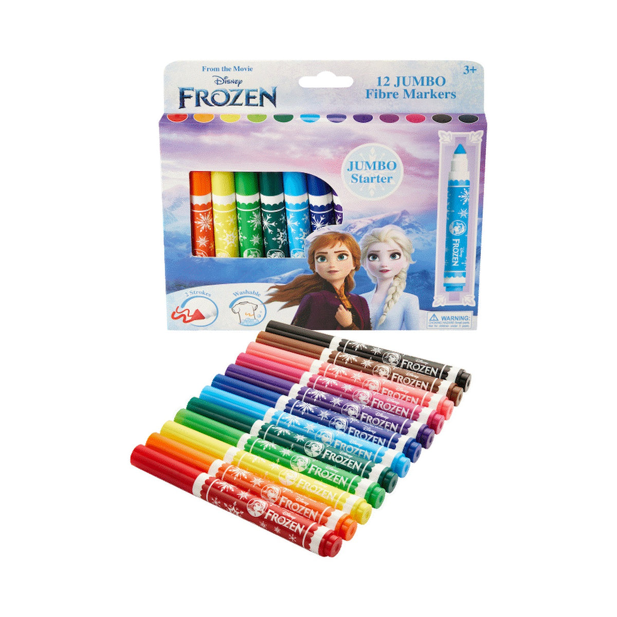 Frozen 12 Jumbo Fibre Markers Multi