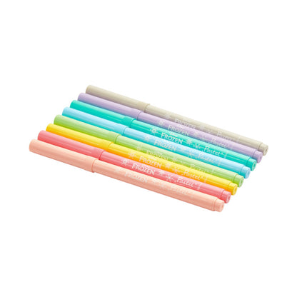 Frozen 8 Pastel Colour Fibre Markers Multi