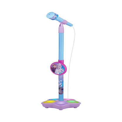 Disney Frozen Auxiliary Star Karaoke Microphone Stand with Colourful Lights
