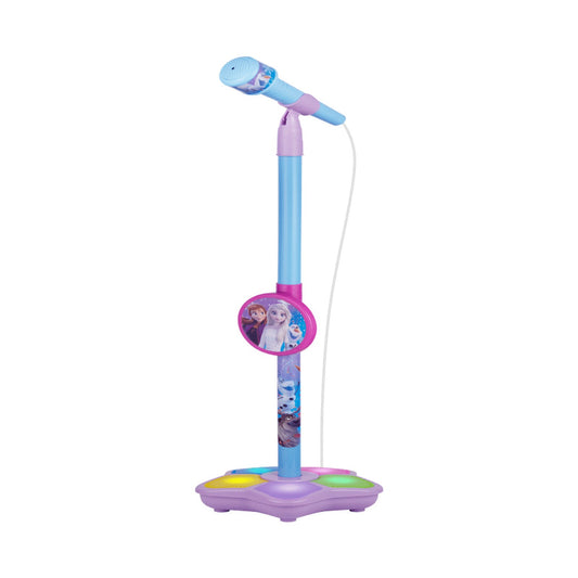 Disney Frozen Auxiliary Star Karaoke Microphone Stand with Colourful Lights