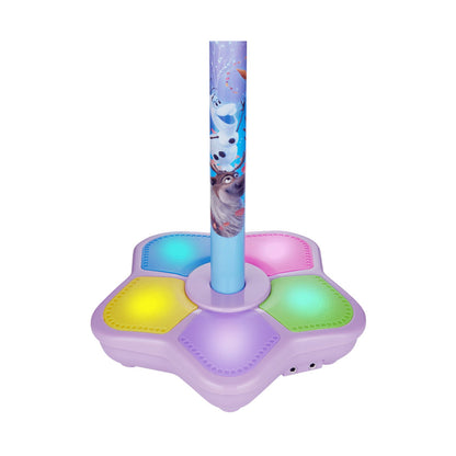 Disney Frozen Auxiliary Star Karaoke Microphone Stand with Colourful Lights