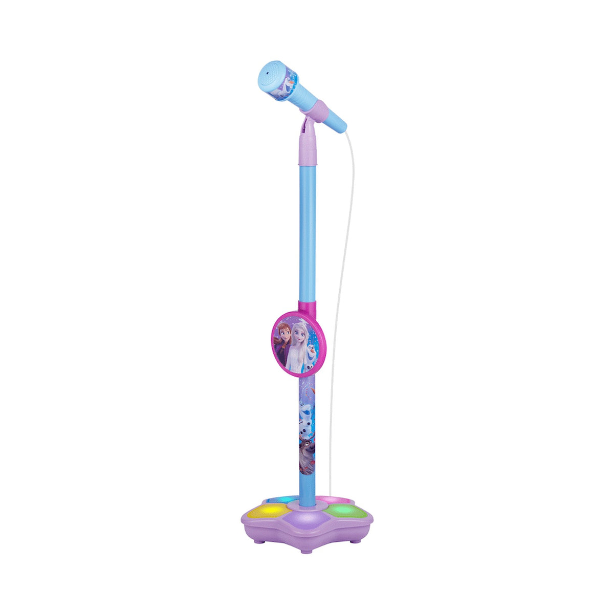 Disney Frozen Auxiliary Star Karaoke Microphone Stand with Colourful Lights