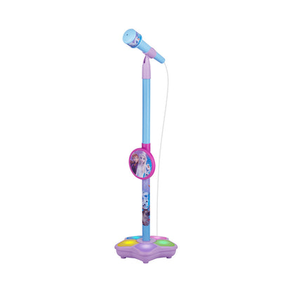 Disney Frozen Auxiliary Star Karaoke Microphone Stand with Colourful Lights