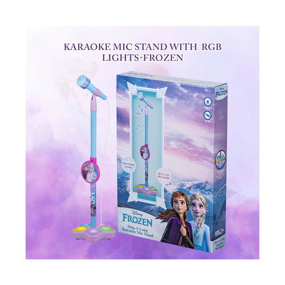 Disney Frozen Auxiliary Star Karaoke Microphone Stand with Colourful Lights