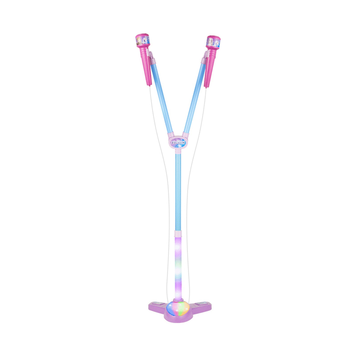 Disney Frozen Double Karaoke Mic Stand with Colourful Lights