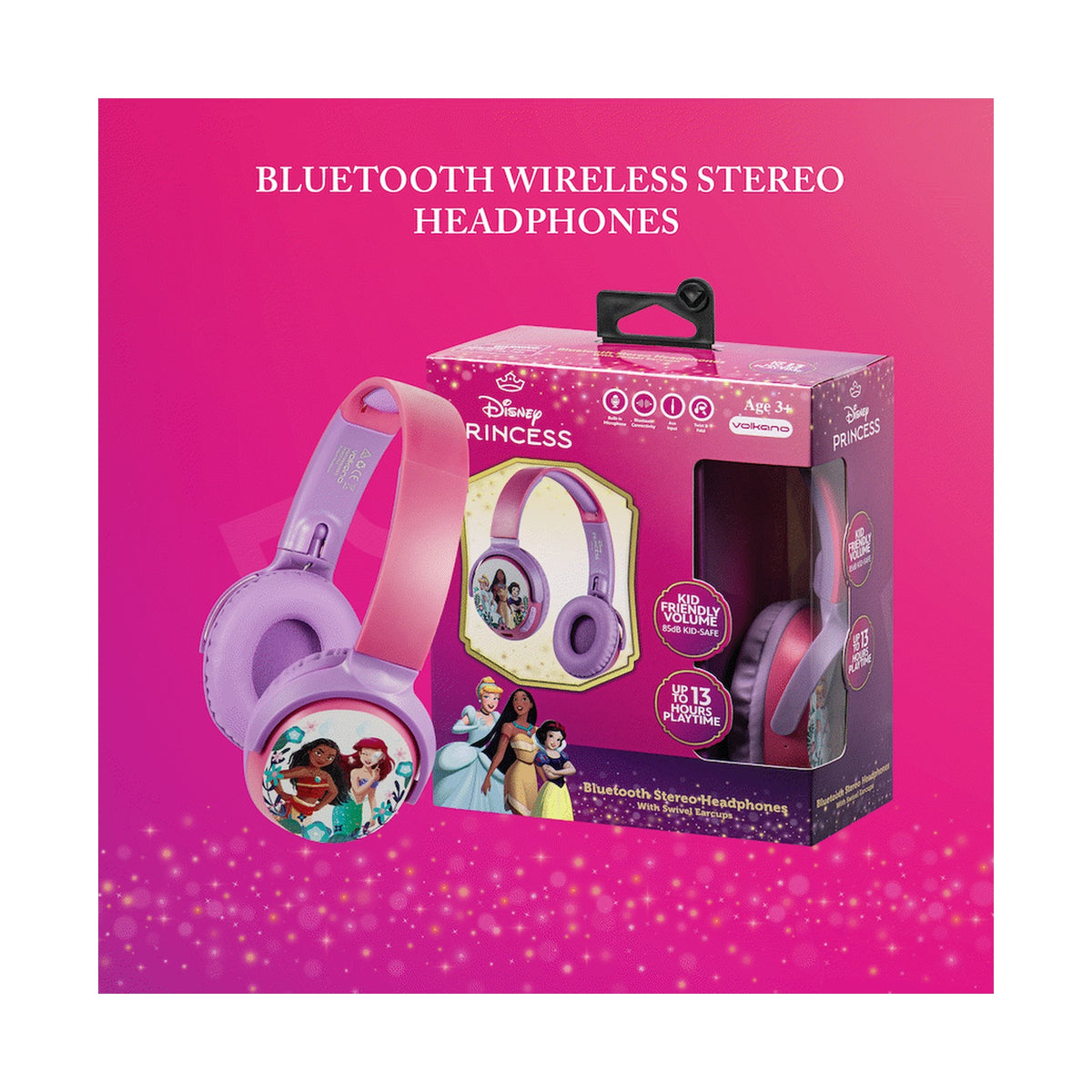 Disney Princess Bluetooth Wireless Stereo Headphones
