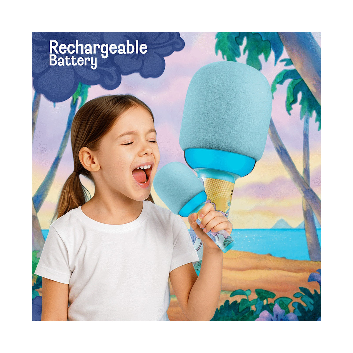 Disney Stitch Bluetooth Dome Microphone with RGB Lights