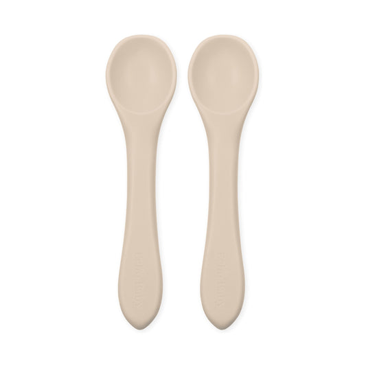 Echo Baby Silicone Feeding Spoons 2-Pack - Ivory