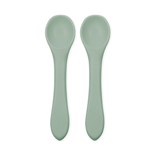 Echo Baby Silicone Feeding Spoons 2-Pack - Sage