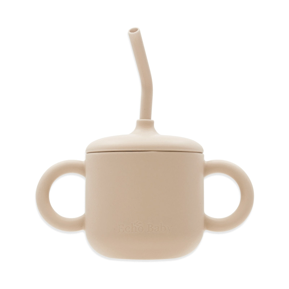 Echo Baby Silicone Training Cup with Straw - Ivory