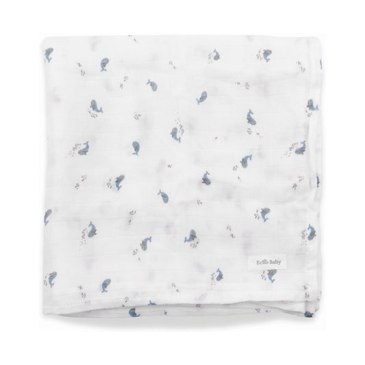 Echo Baby Muslin Swaddle Blanket - Ocean