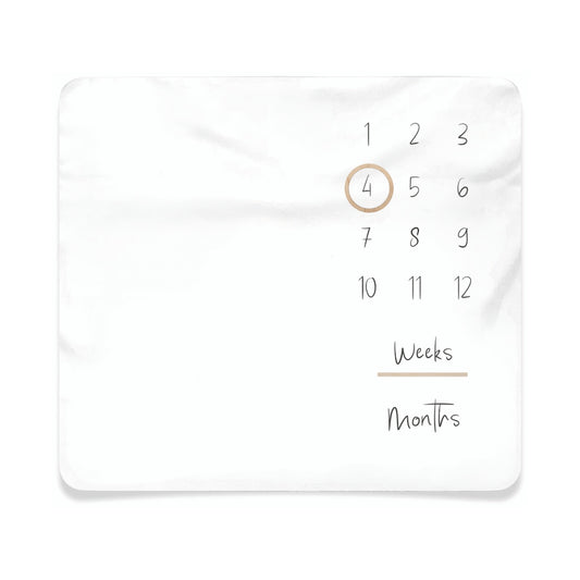 Echo Baby Milestone Blanket - White