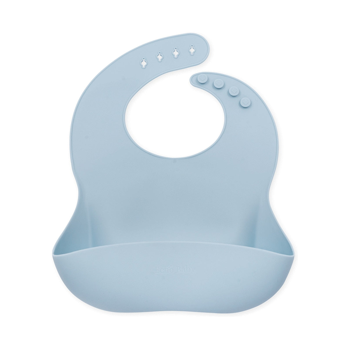 Echo Baby Silicone Bucket Bib - Powder Blue