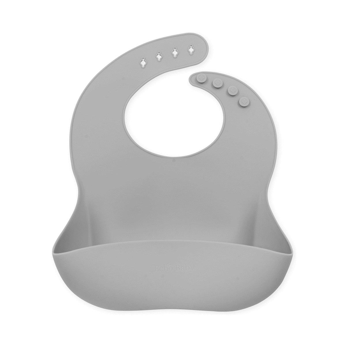 Echo Baby Silicone Bucket Bib - Stone
