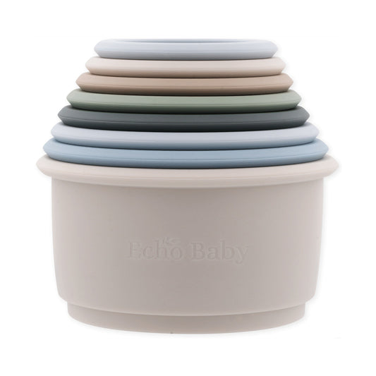 Echo Baby Silicone Stacking Cups - Ocean
