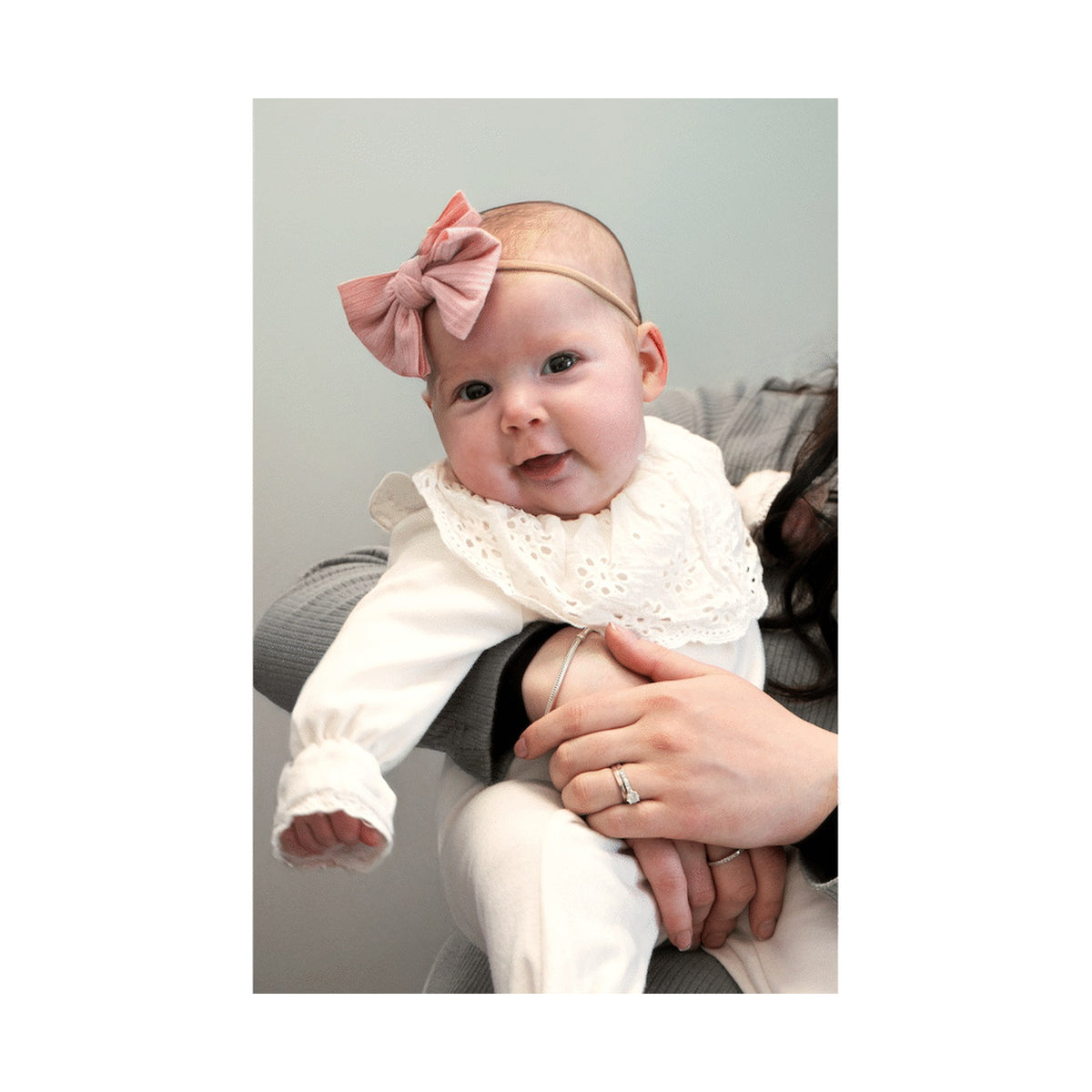 Echo Baby Bow Headbands - Set of 3 (Bone, white, pink)
