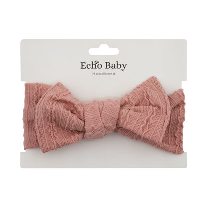Echo Baby Bow Headband - Baby Pink