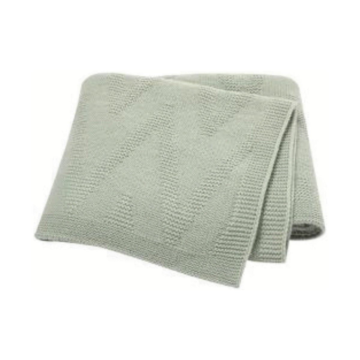 Echo Baby Knitted Baby Blanket - Sage