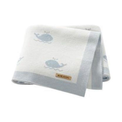 Echo Baby Knitted Blanket - Whale Pattern