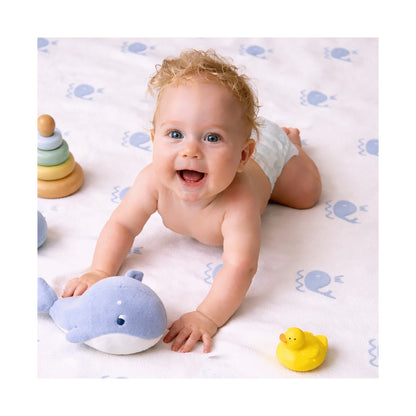 Echo Baby Knitted Blanket - Whale Pattern