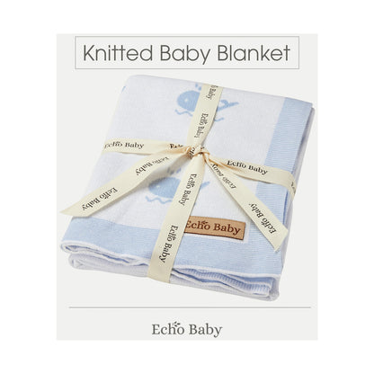 Echo Baby Knitted Blanket - Whale Pattern