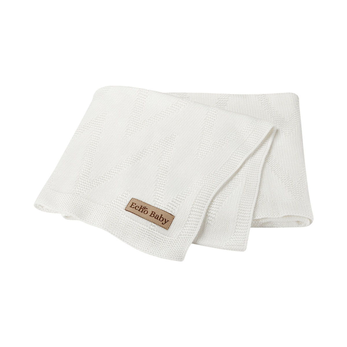 Echo Baby Knitted Baby Blanket - White