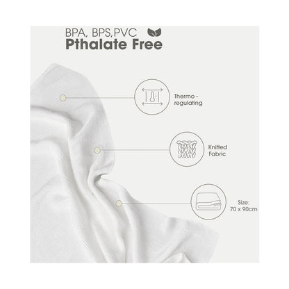 Echo Baby Knitted Baby Blanket - White