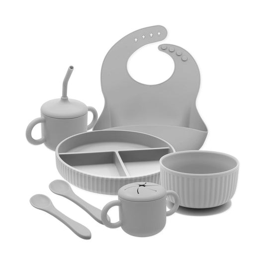 Echo Baby Silicone Feeding Bundle - Set of 6 - Stone