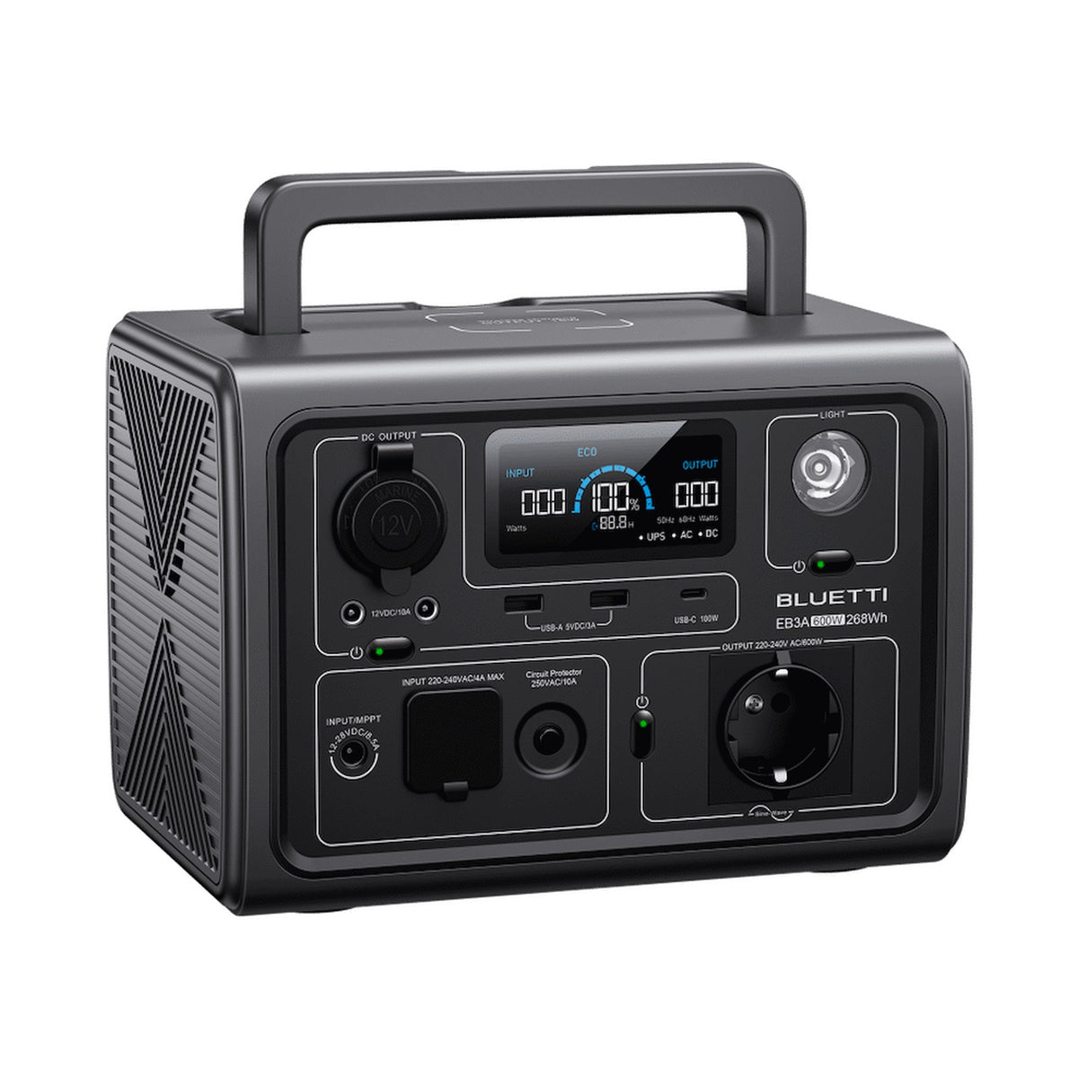Bluetti EB3A Portable Power Station 600w 268wh