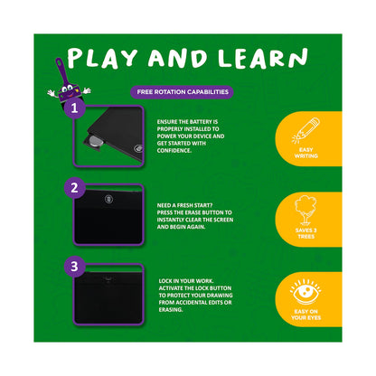 Edu-Matic Skribbler - 12in LCD Writing Tablet with 1 Delete Button
