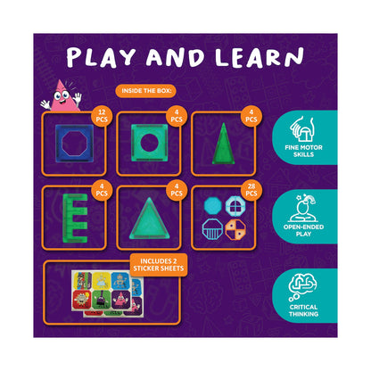 56 Magnetic Tiles, Windows and Stickers