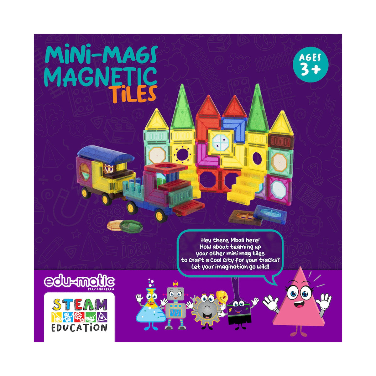 73 Magnetic Tiles, Windows, Stickers and Snowmen