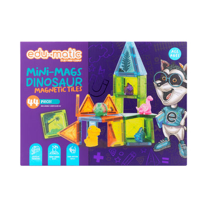 Edu-matic Mini-Mags 44pc Dinosaurs Magnetic Tiles