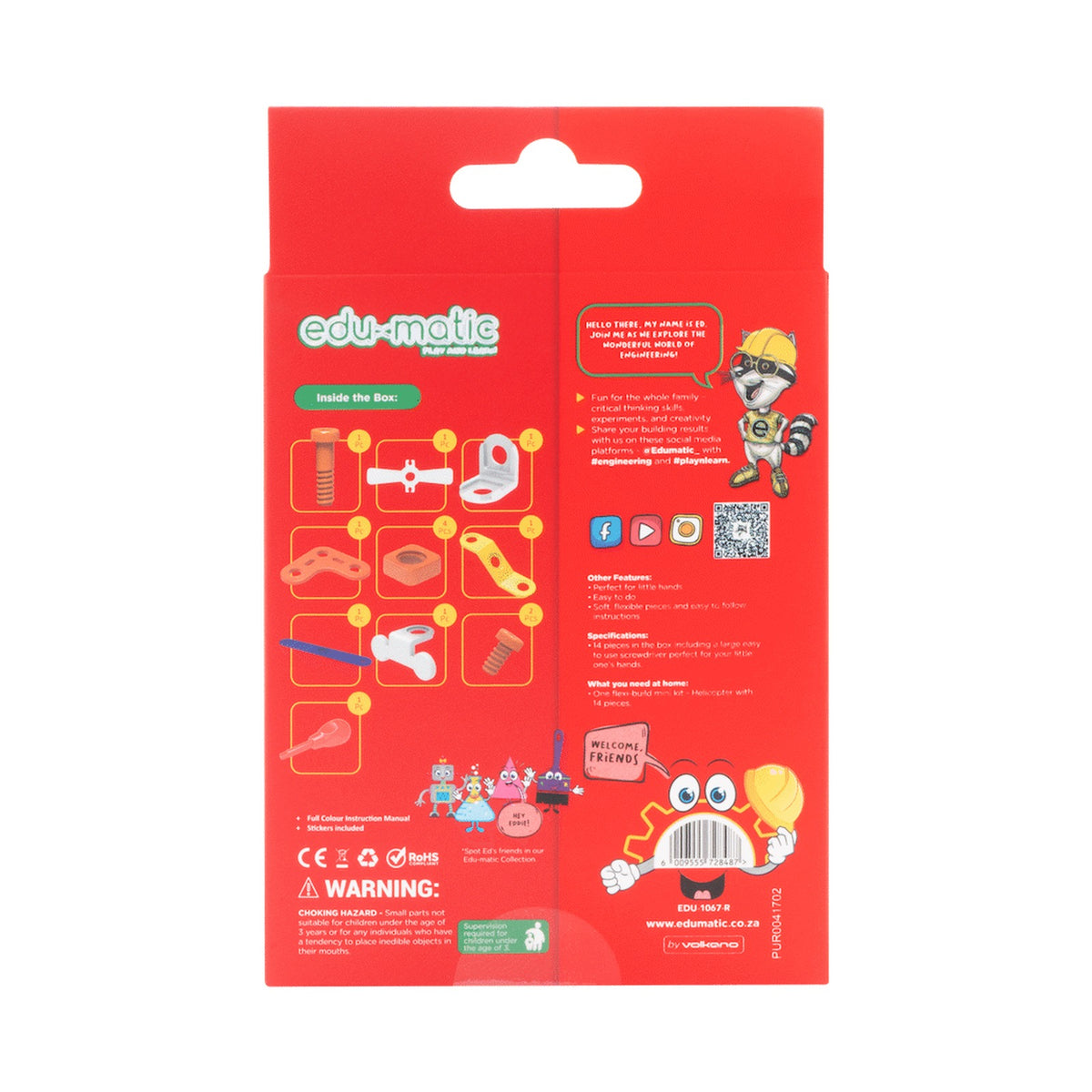 Edu-matic Flexi Build Mini Kit - Helicopter - 14 pcs