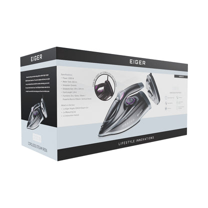 EIGER ANGATO - 2200W CORDLESS CERAMIC STEAM IRON