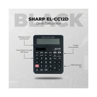 Sharp EL-CC12D Desk Calculator - CheckCorrect Tax
