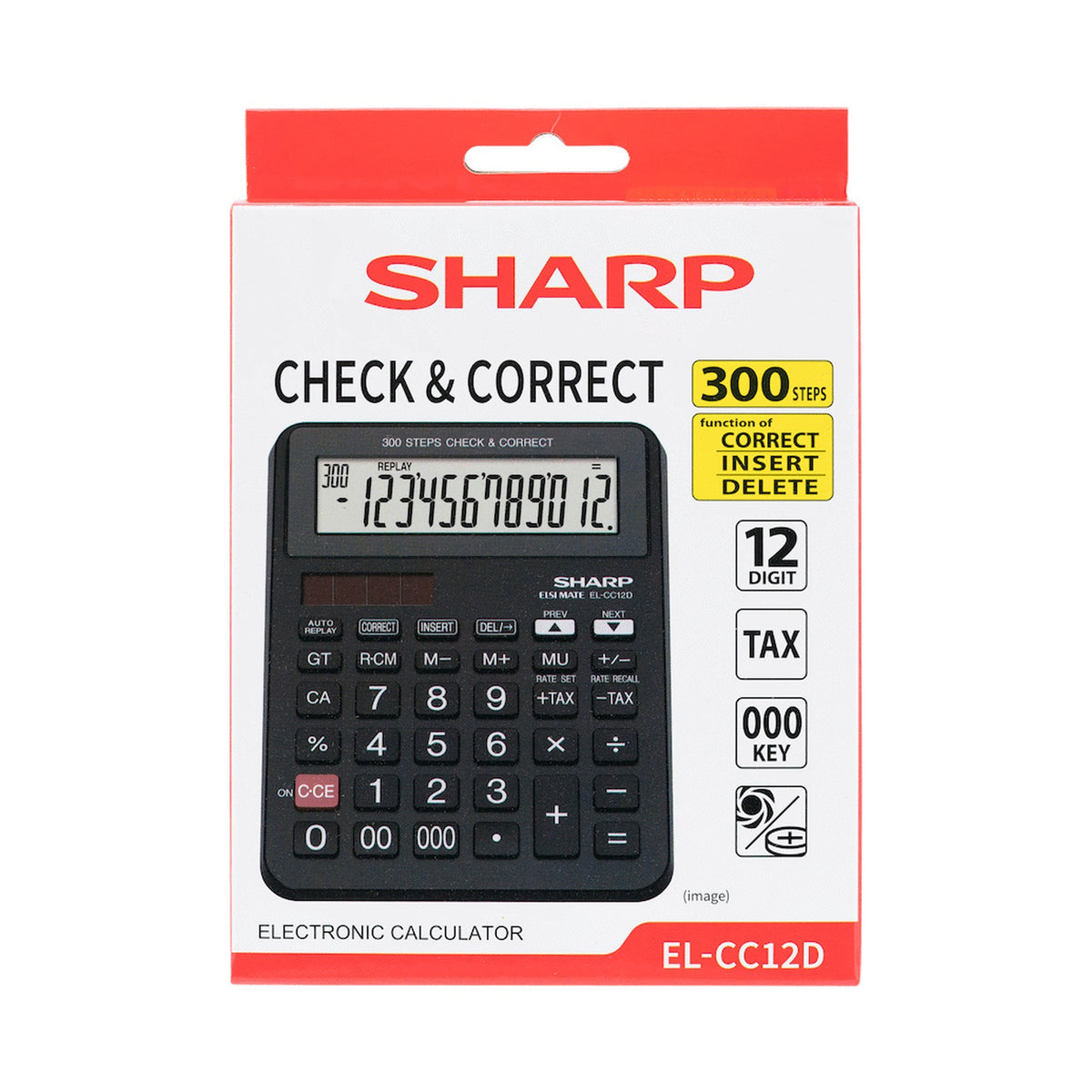 Sharp EL-CC12D Desk Calculator - CheckCorrect Tax