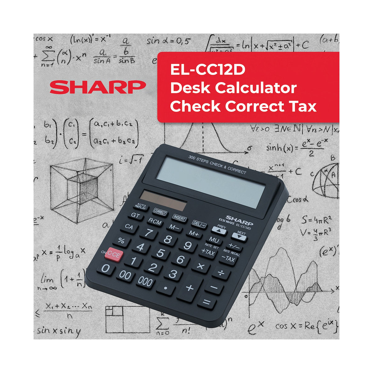 Sharp EL-CC12D Desk Calculator - CheckCorrect Tax