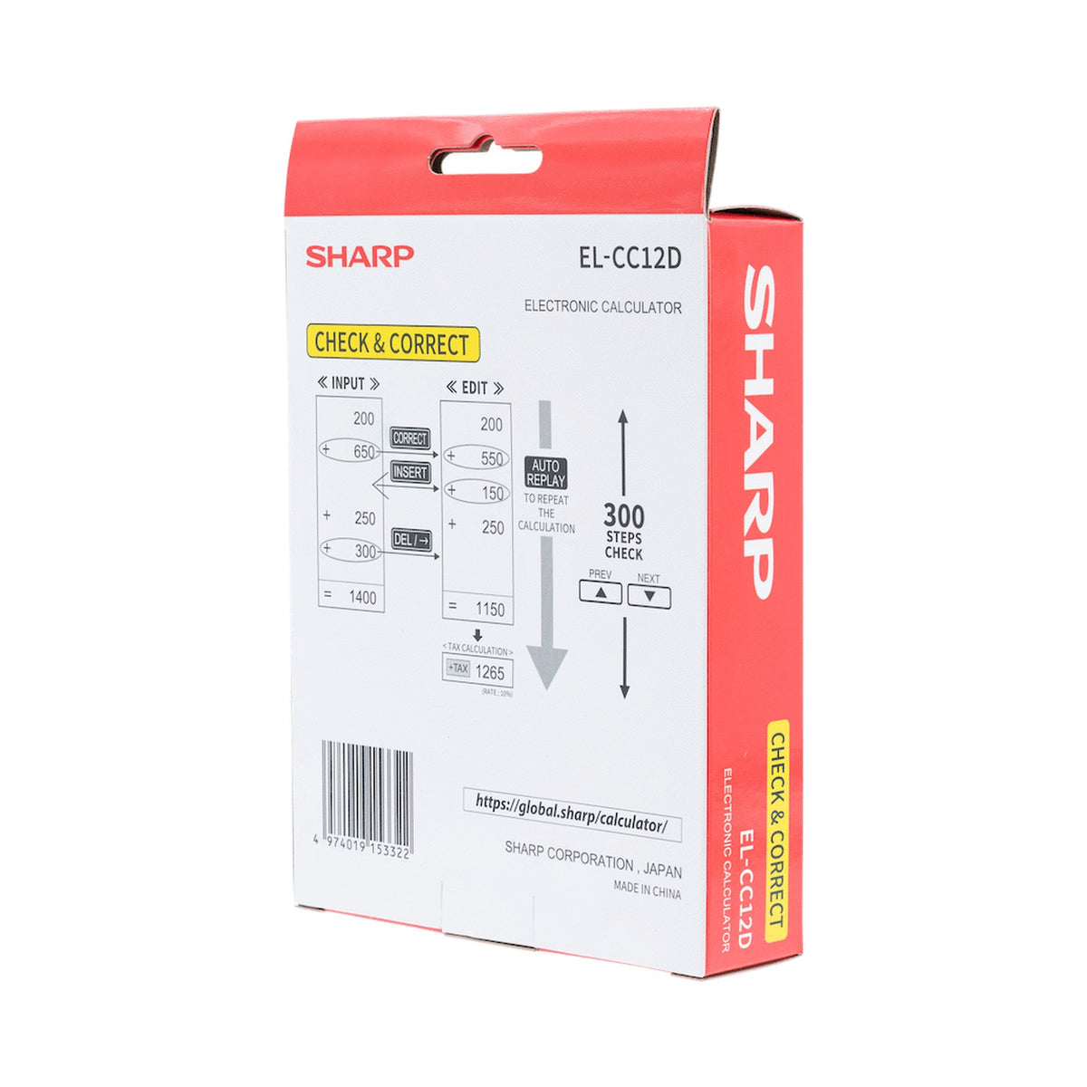Sharp EL-CC12D Desk Calculator - CheckCorrect Tax